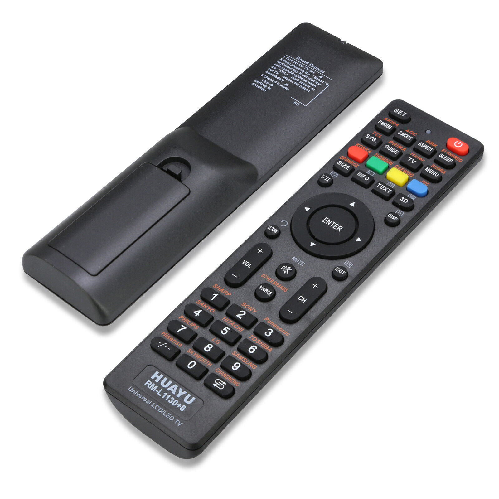 Samsung Panasonic TCL TOSHIBA PHILIPS JVC Universal LCD/LED/HD/3D TV Remote