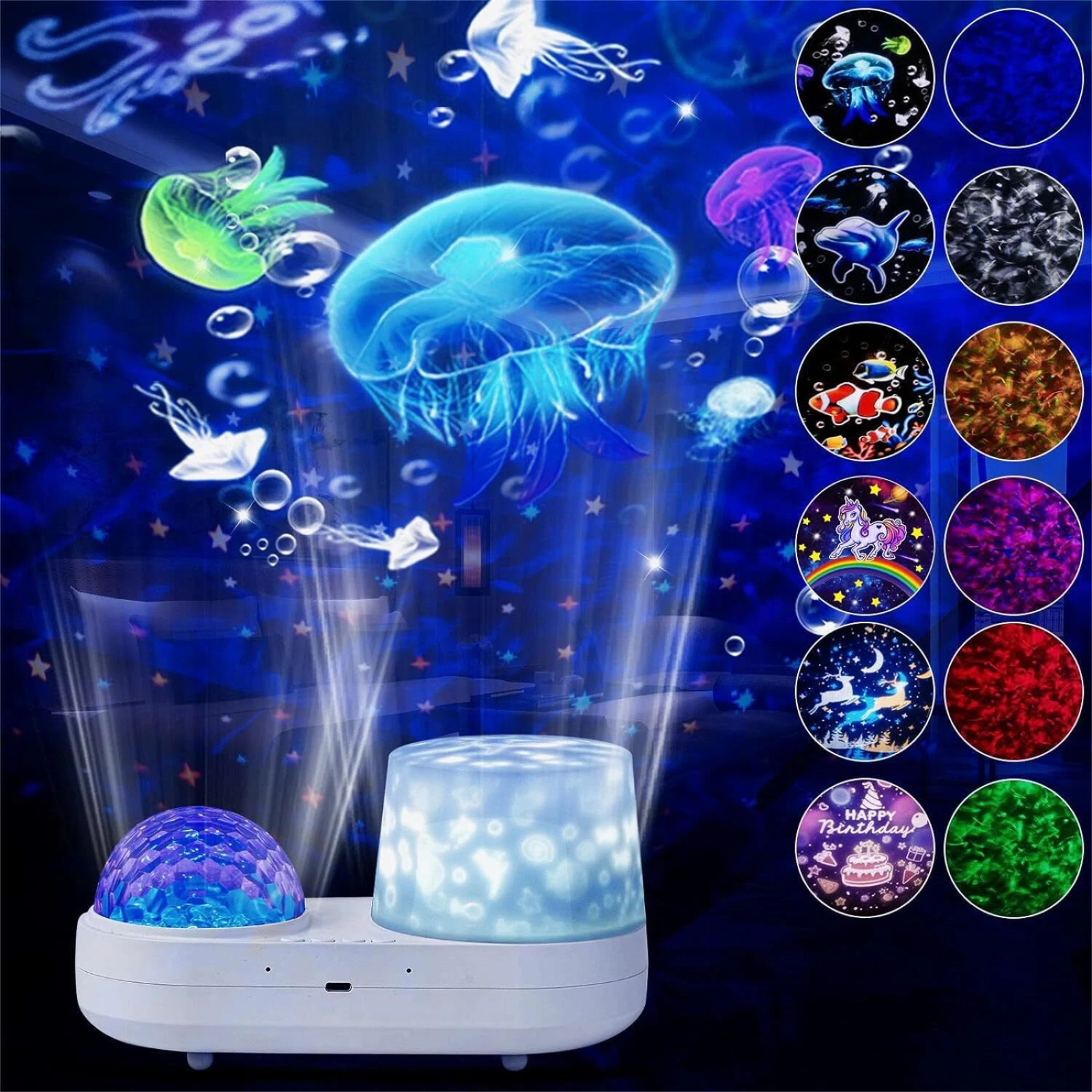 Ocean Galaxy Starry Projector with Moving Nebula Night Light Display