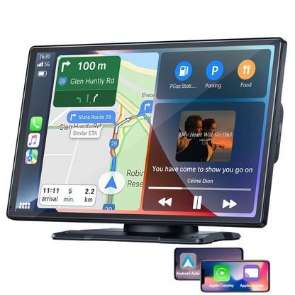 Apple Carplay & Android Auto Head Unit Portable 9 Inch Wireless Car Stereo