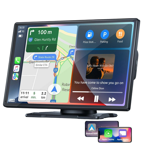 Apple Carplay & Android Auto Head Unit Portable 9 Inch Wireless Car Stereo