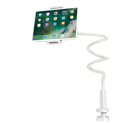 Mobile Phone Flexible Long Stand Holder Clip Adjustable Desk Mount White
