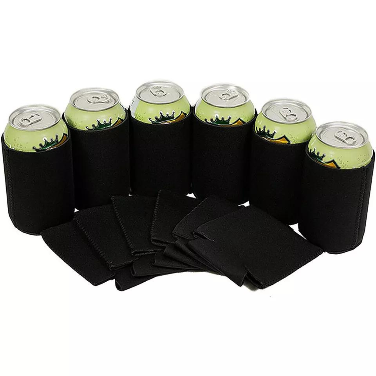 Black 50x Sleeve Sublimation Heat Transfer  Foldable Blank Cooler Holder