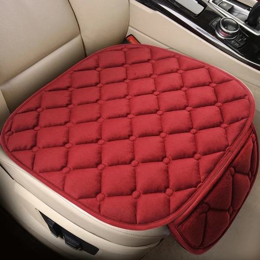 Red Car Seat Cover Anti-Slip Front Seat Keep Warm Cushion Protector