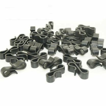LED Fairy Lights Heavy Duty Gutter Hooks Black 100x Decorative Party String