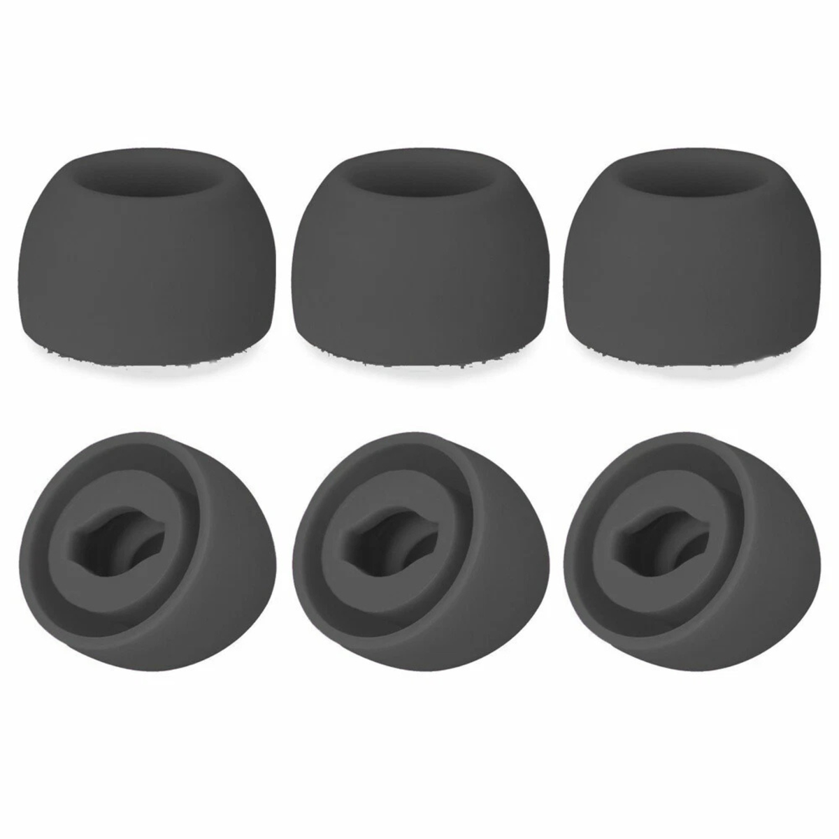 Silicone Ear Tips Replacement Earplugs Black Noise Cancelling Comfort Fit