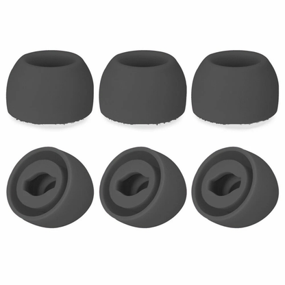 Silicone Ear Tips Replacement Earplugs Black Noise Cancelling Comfort Fit