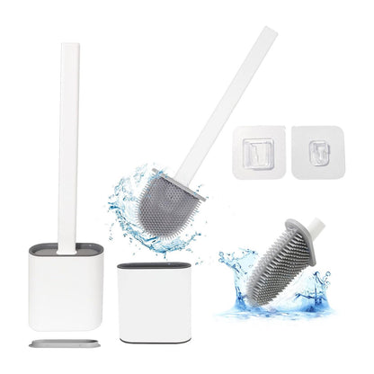 Cleaning Brush Set Bathroom Brush with Holder Creative Cleaning Silicone Bristle