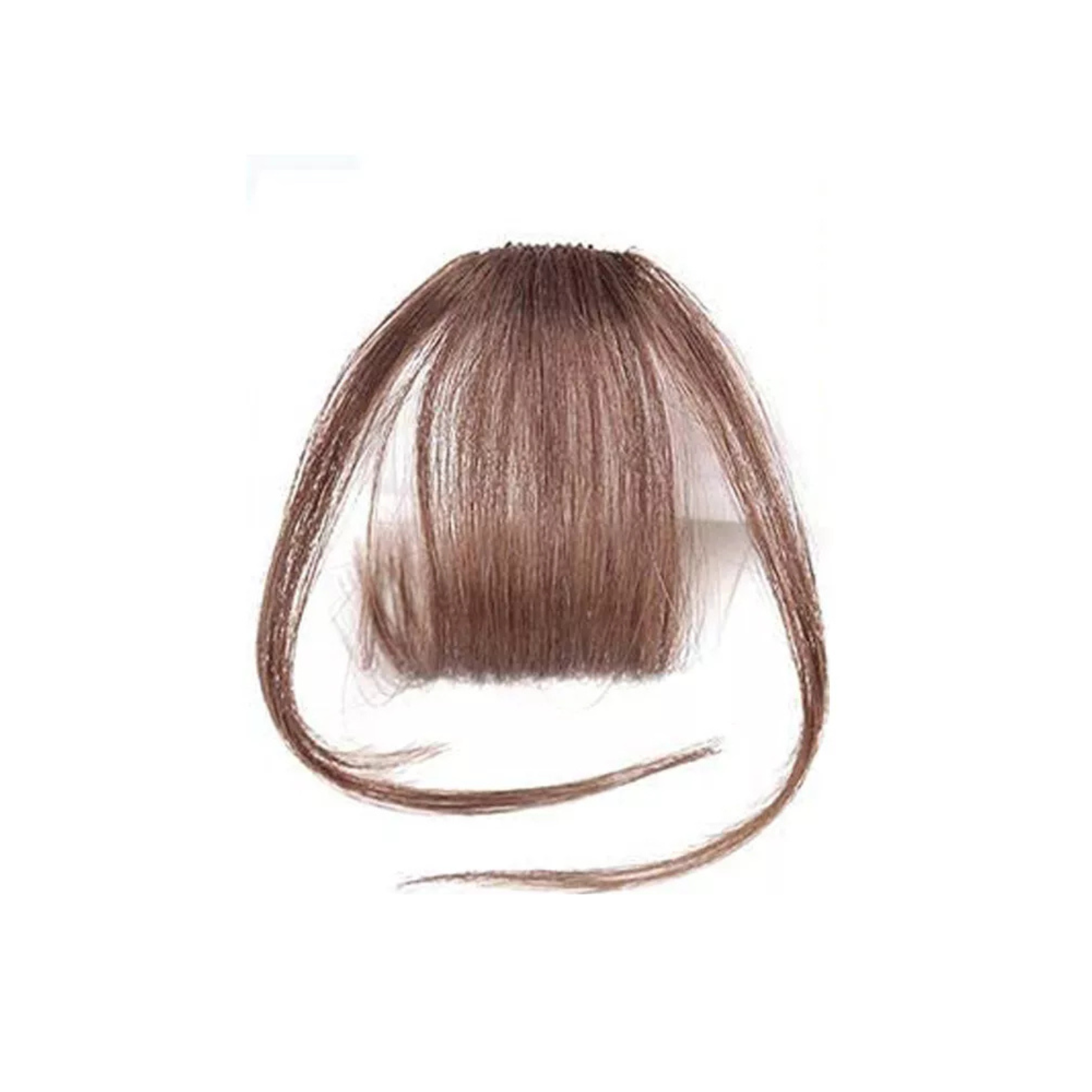 Light Brown With Sideburns Fringe Front Hairpiece Hair Extensions Clip Air Bangs