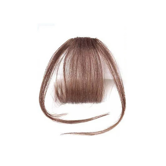 Light Brown With Sideburns Fringe Front Hairpiece Hair Extensions Clip Air Bangs