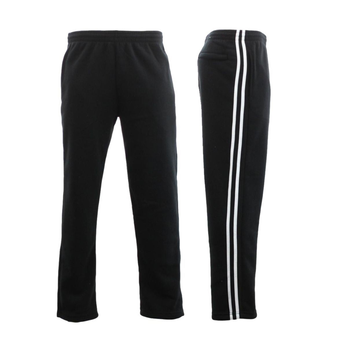 Track Pants with Zip Pocked Men's Fleece Casual Track Suit Medium Size Black