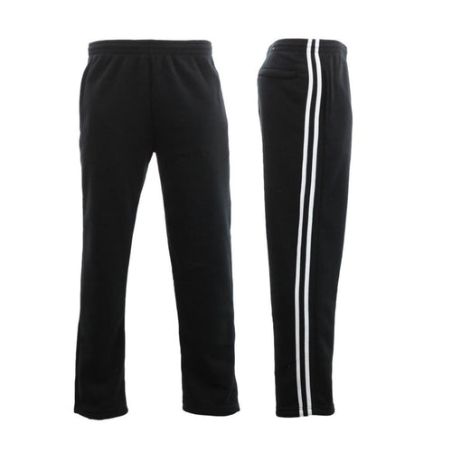 Track Pants with Zip Pocked Men's Fleece Casual Track Suit Medium Size Black