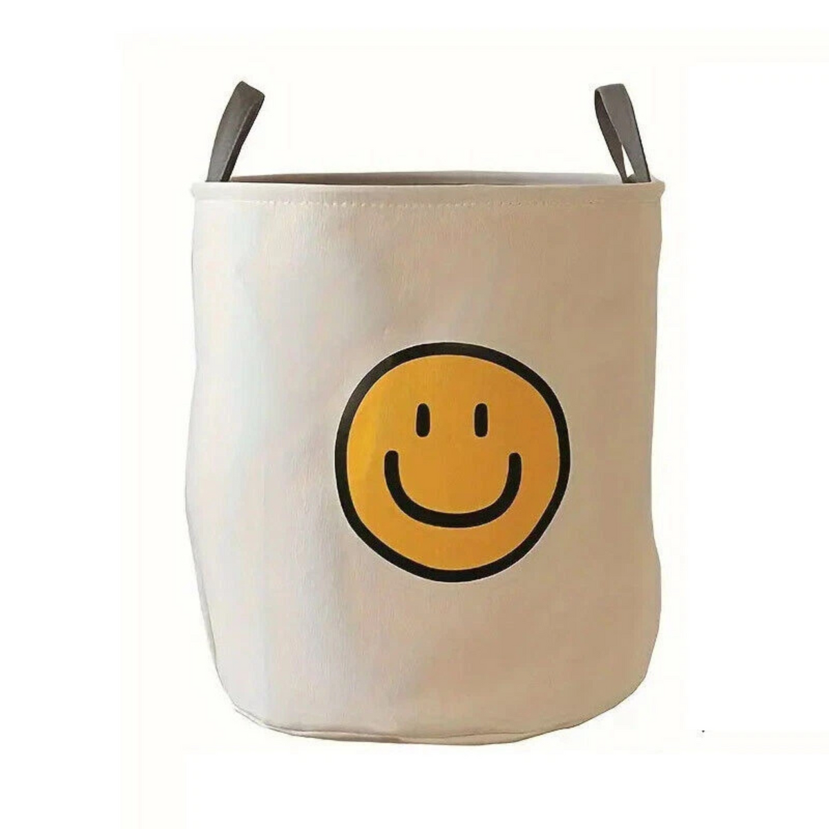 Large Foldable Laundry Basket Storage Bin Smiley Face Fun Design
