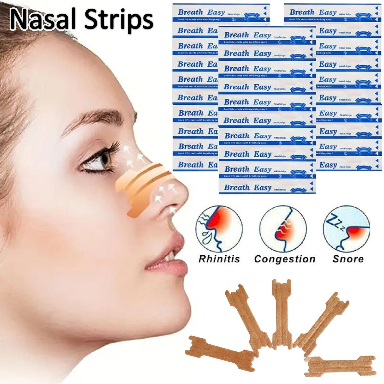 Anti Snore Nose Strips Help Breathe Better Nasal Strips Stop Snoring Medium