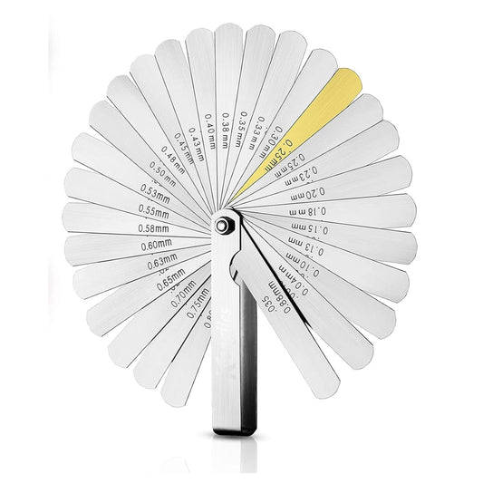 Dual Marked Metric Filler Gauge 32 Blade Feeler 0.04-0.88/0.02-1mm Gap Thickness