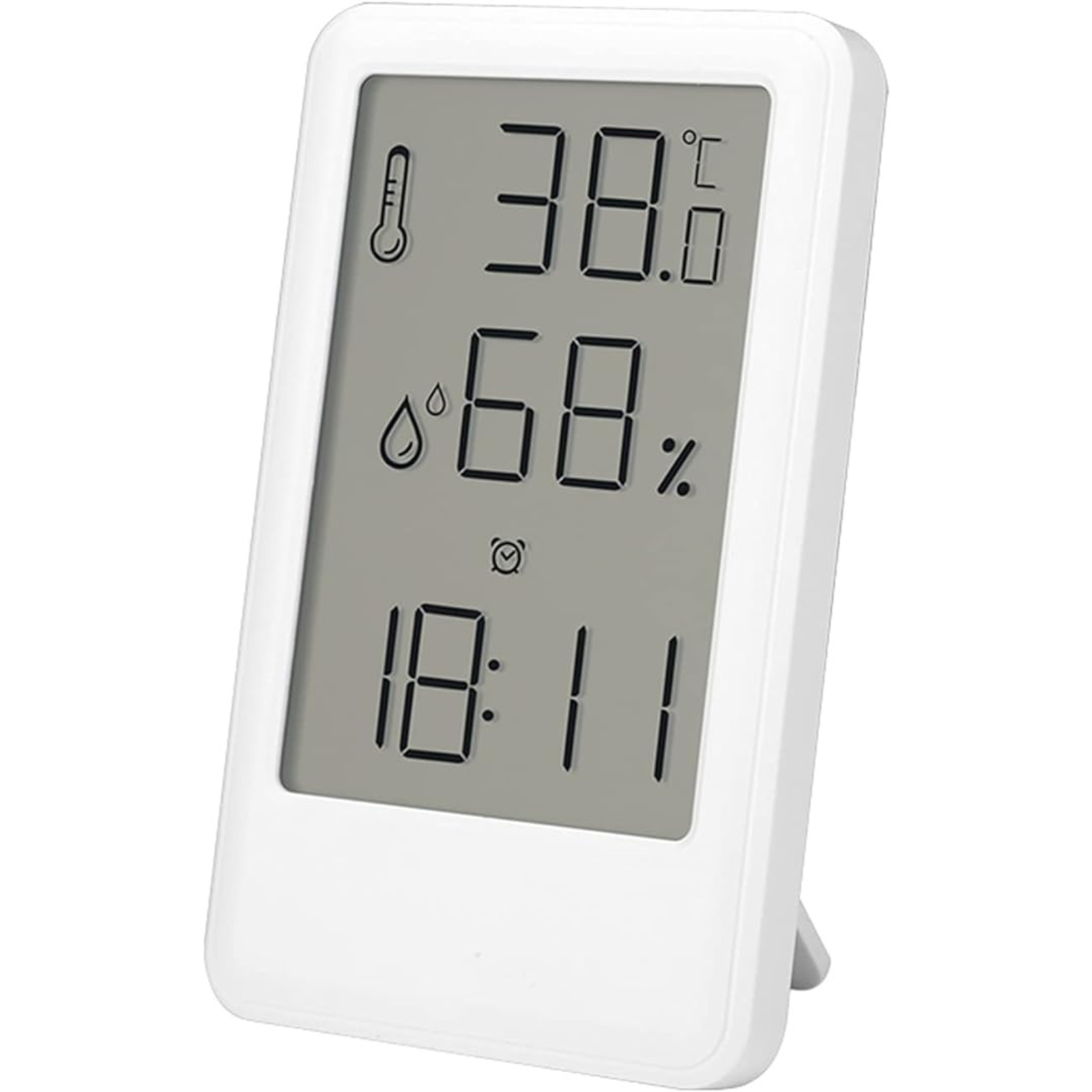 White Hygrometer Temperature Digital Thermometer Room Indoor LCD Humidity Meter