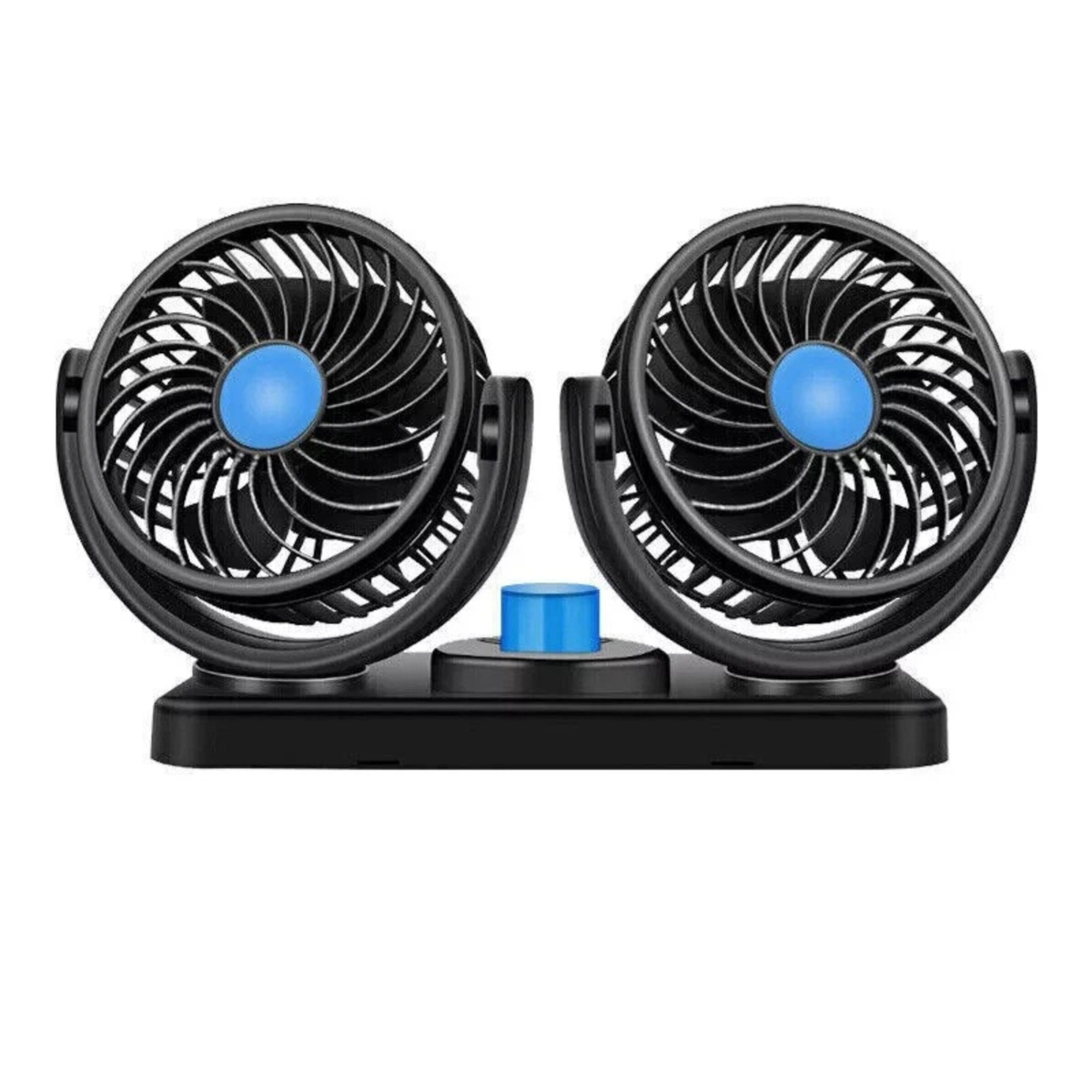 Car Portable Fan Dual Head Truck Vehicle Cooling Tool 360° Rotatable