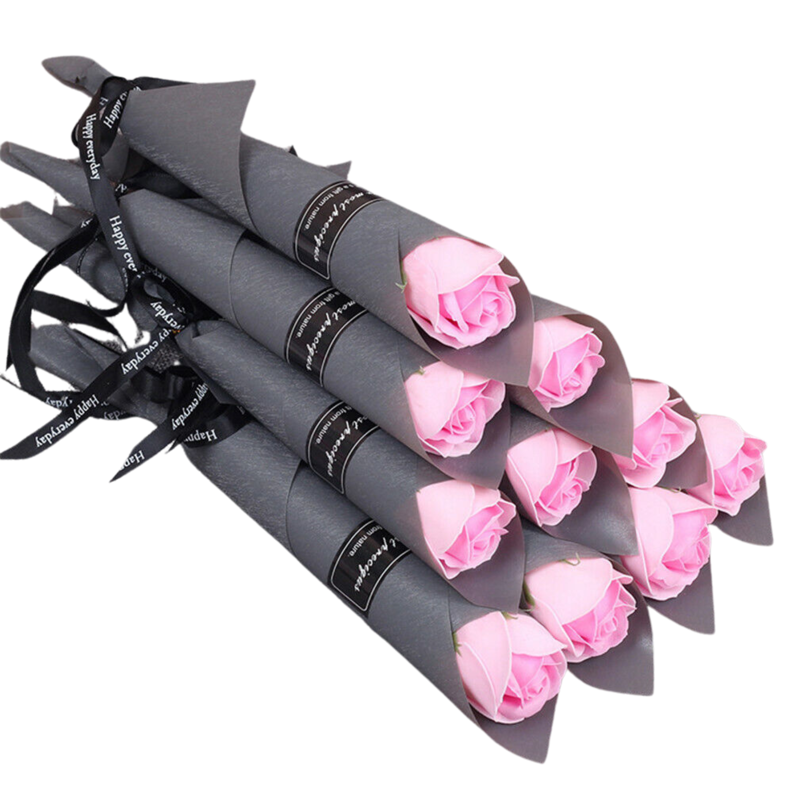 Mother's Day Gift Love 10x Pink Soap Rose Artificial Flower Girlfriend