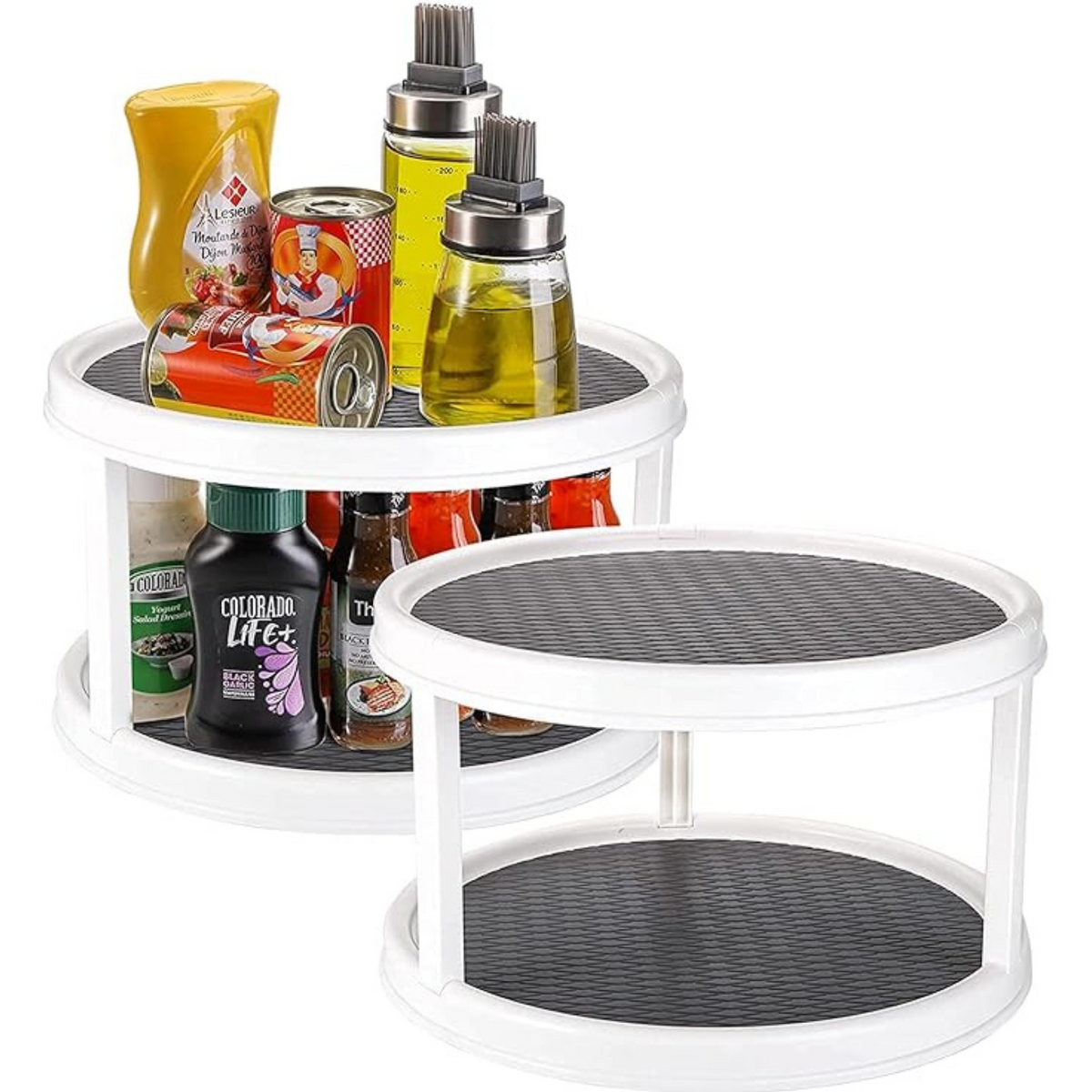 Countertop Organizer Storage Shelf 2 Layer Kitchen Rotating Spice Rack