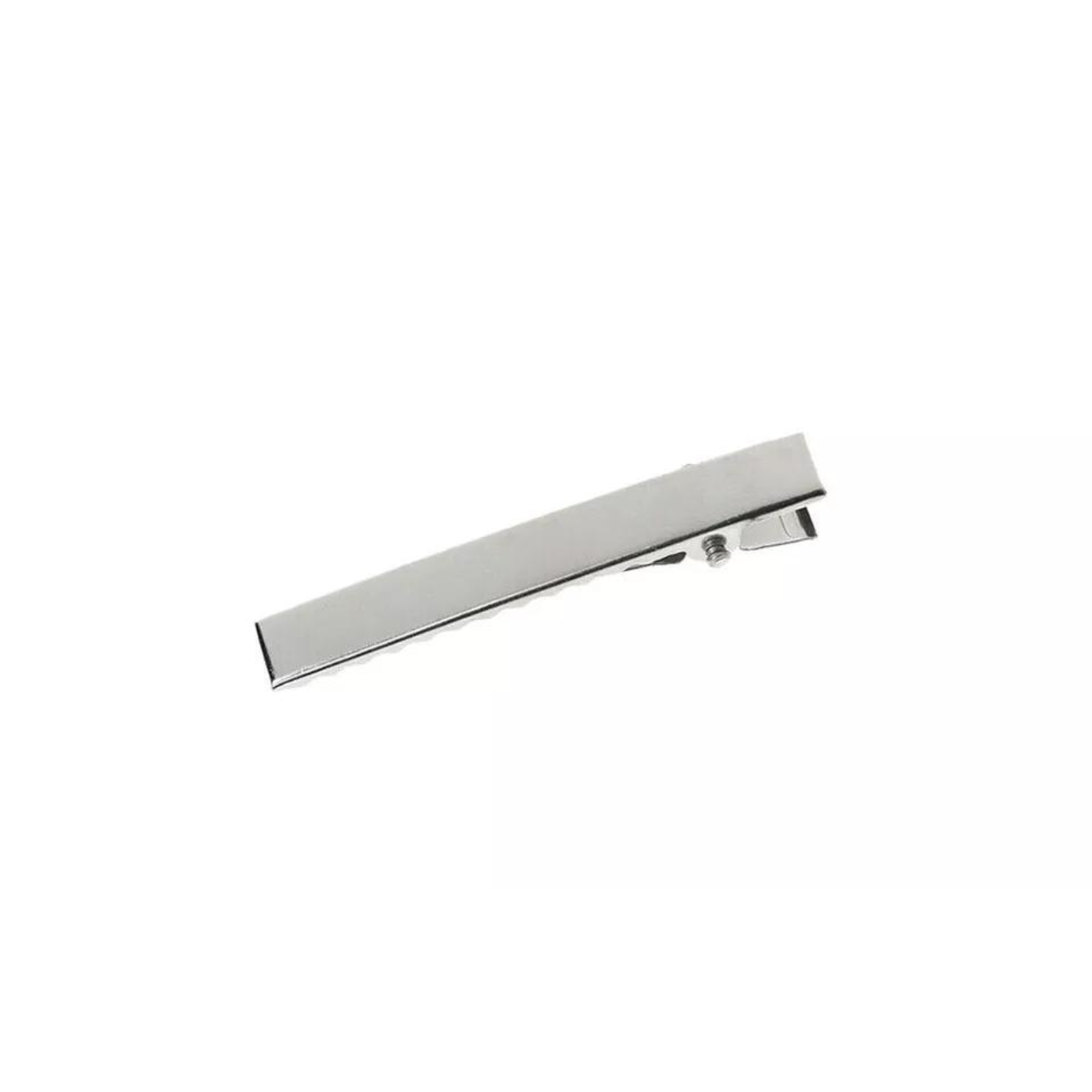 10x Silver 41mm Accessories Kids Women Hair Clips Blank Alligator Silver Metal