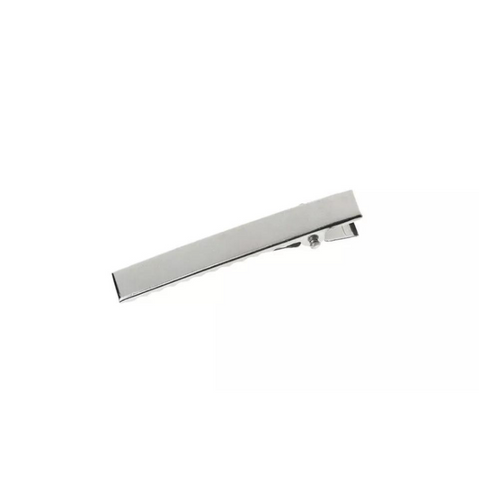 10x Silver 41mm Accessories Kids Women Hair Clips Blank Alligator Silver Metal
