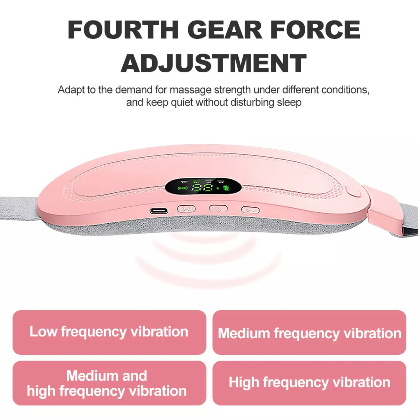 Rechargeable Heating Massage Belt with Adjustable Temperature