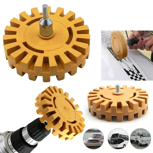 Car Rubber Eraser Wheel Adhesive Pinstripe Sticker Decal Removal Tool Kit Use