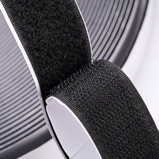 Black Fastener Tape Self Adhesive Hook And Loop Sticky Back