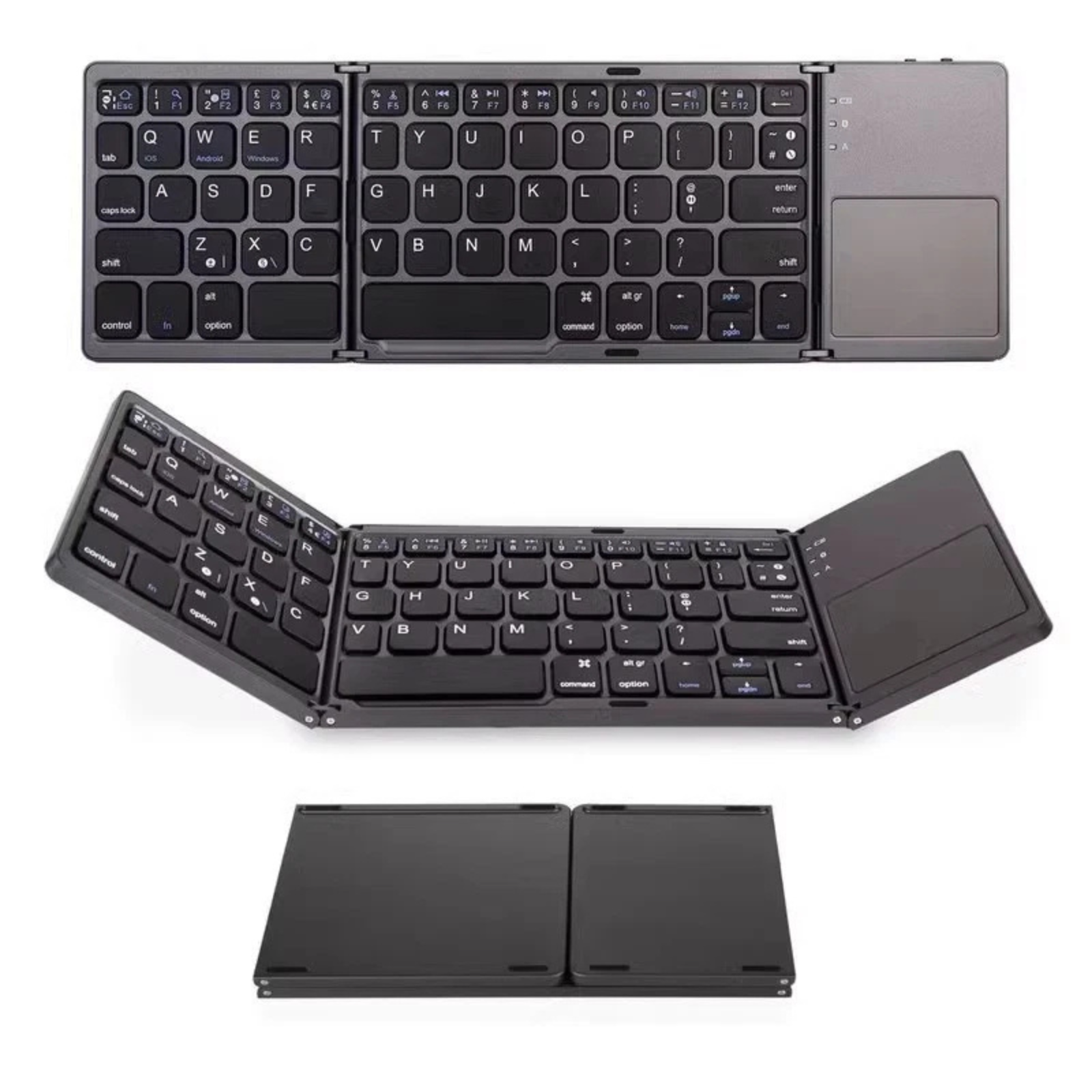 Folding Mini Keyboard Wireless Bluetooth Portable Black Laptop Tablet Device
