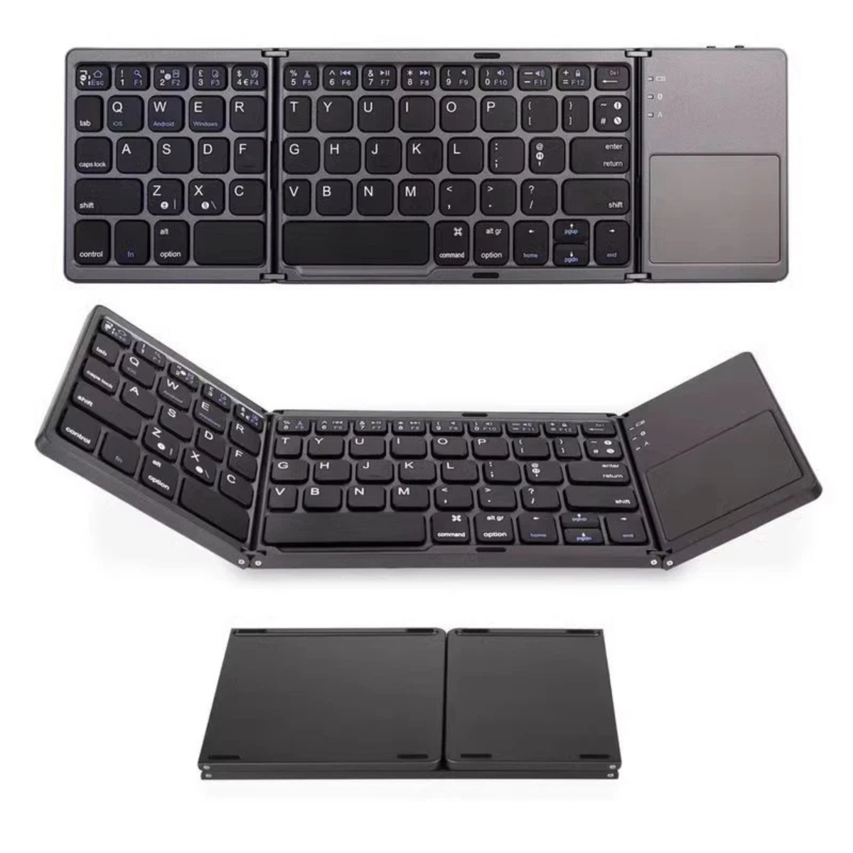 Folding Mini Keyboard Wireless Bluetooth Portable Black Laptop Tablet Device