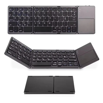 Folding Mini Keyboard Wireless Bluetooth Portable Black Laptop Tablet Device