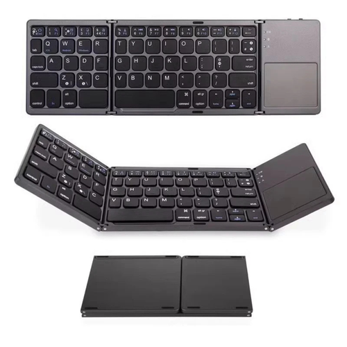Folding Mini Keyboard Wireless Bluetooth Portable Black Laptop Tablet Device