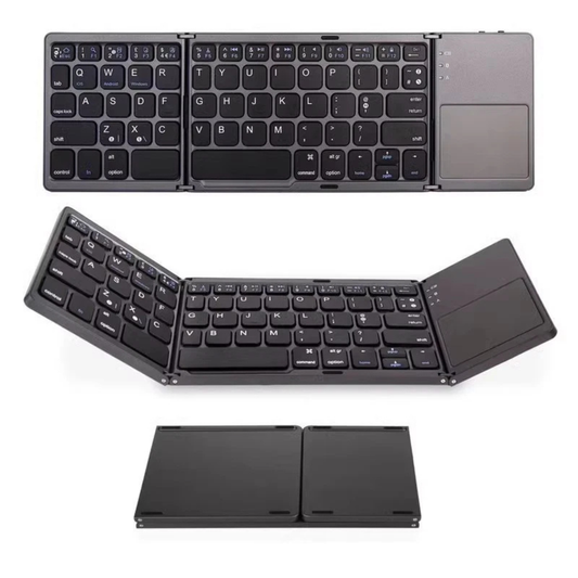Folding Mini Keyboard Wireless Bluetooth Portable Black Laptop Tablet Device