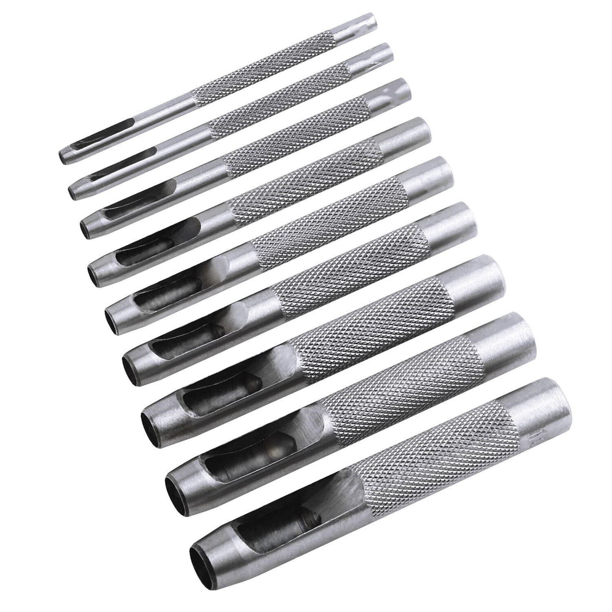 9pcs Leather Hole Punching Tool Set Hollow Punch Gasket Cutter