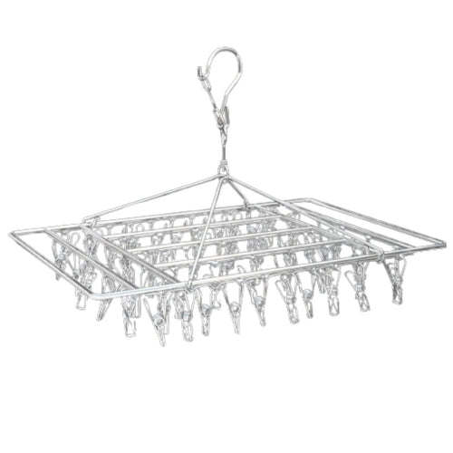 55 Pegs Laundry Clothes Sock Underwear Hanger Stainless Steel Rack