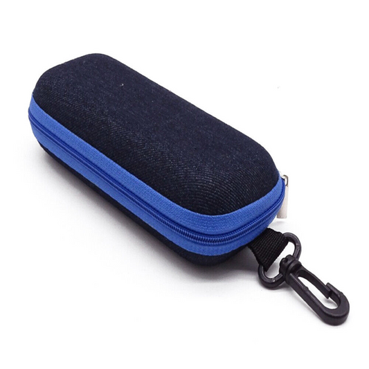 Blue Portable Glasses Protector Eyeglasses Sunglasses Hard Case Box Shell