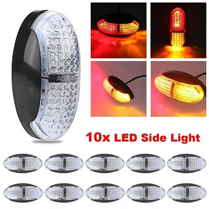 10x Lights Side Trailer Truck Caravan LED Marker Lamp Multi Volt