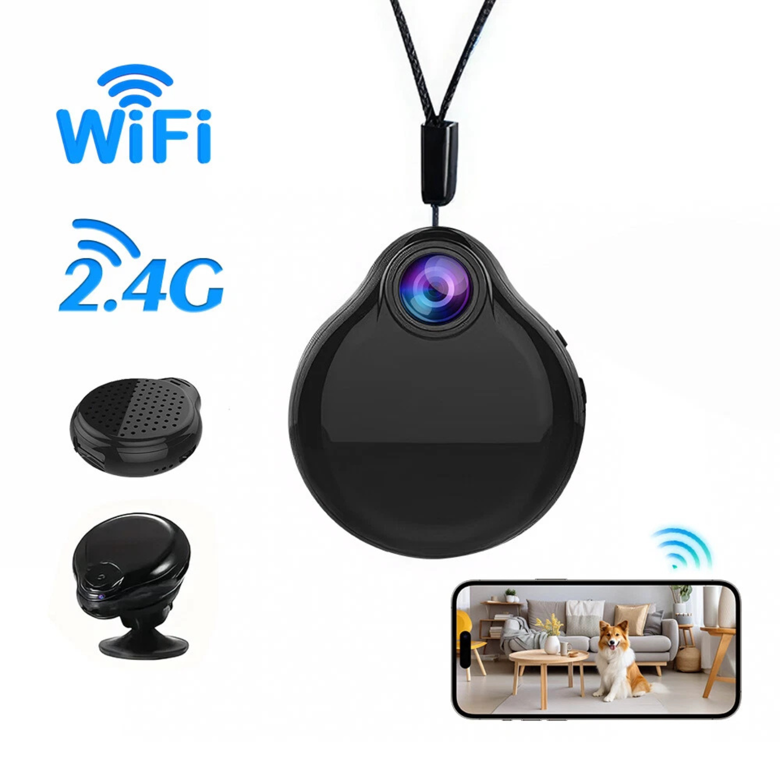 Necklace Mini Webcam Security Camera 1080P Video Recorder Wifi Camera Wearable