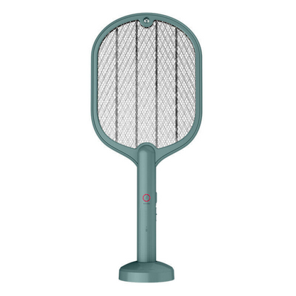Racket Fly Swatter Mosquito 2 In 1 Electric USB Rechargeable Killer Zapper Green