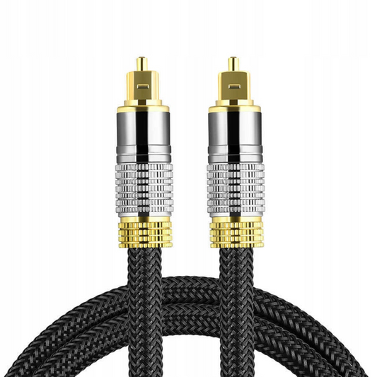 Gold Plated Fibre Cable Ultra Premium Optical OAC Digital Audio NEW