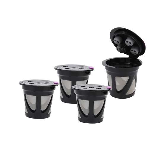 4 Pieces Refillable Coffee Pods Compatible Reusable Capsule Filter Set