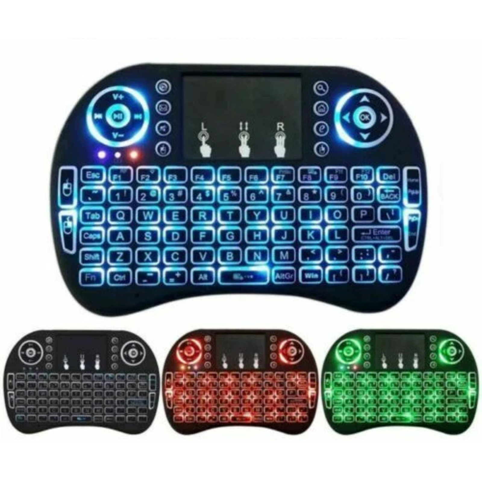 2.4GHz Mini Wireless Keyboard Mouse Backlight Rechargeable USB Control Set