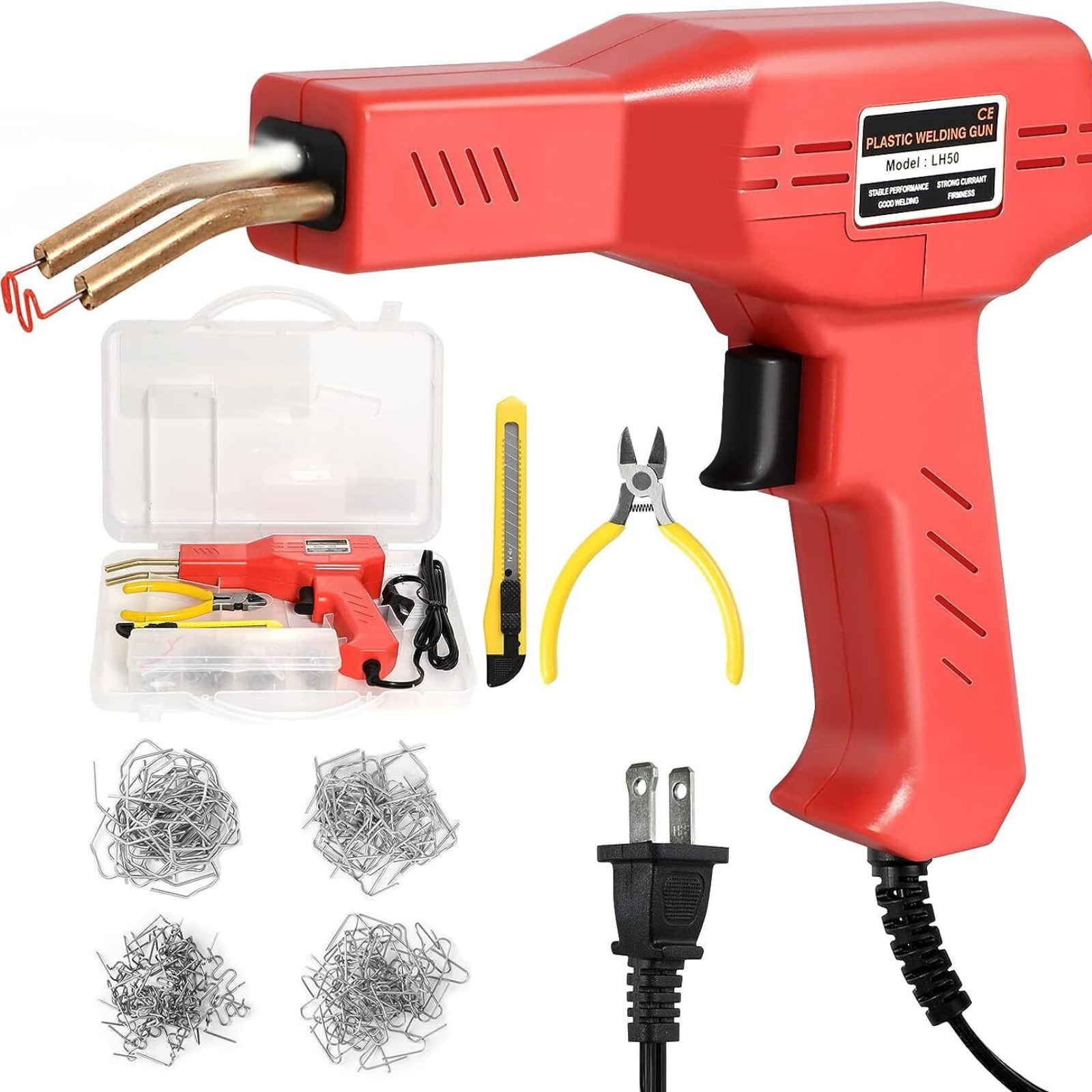 Welding Machine Kit Garage Tool Bumper Repair Hot Stapler Gun Plastic Welder