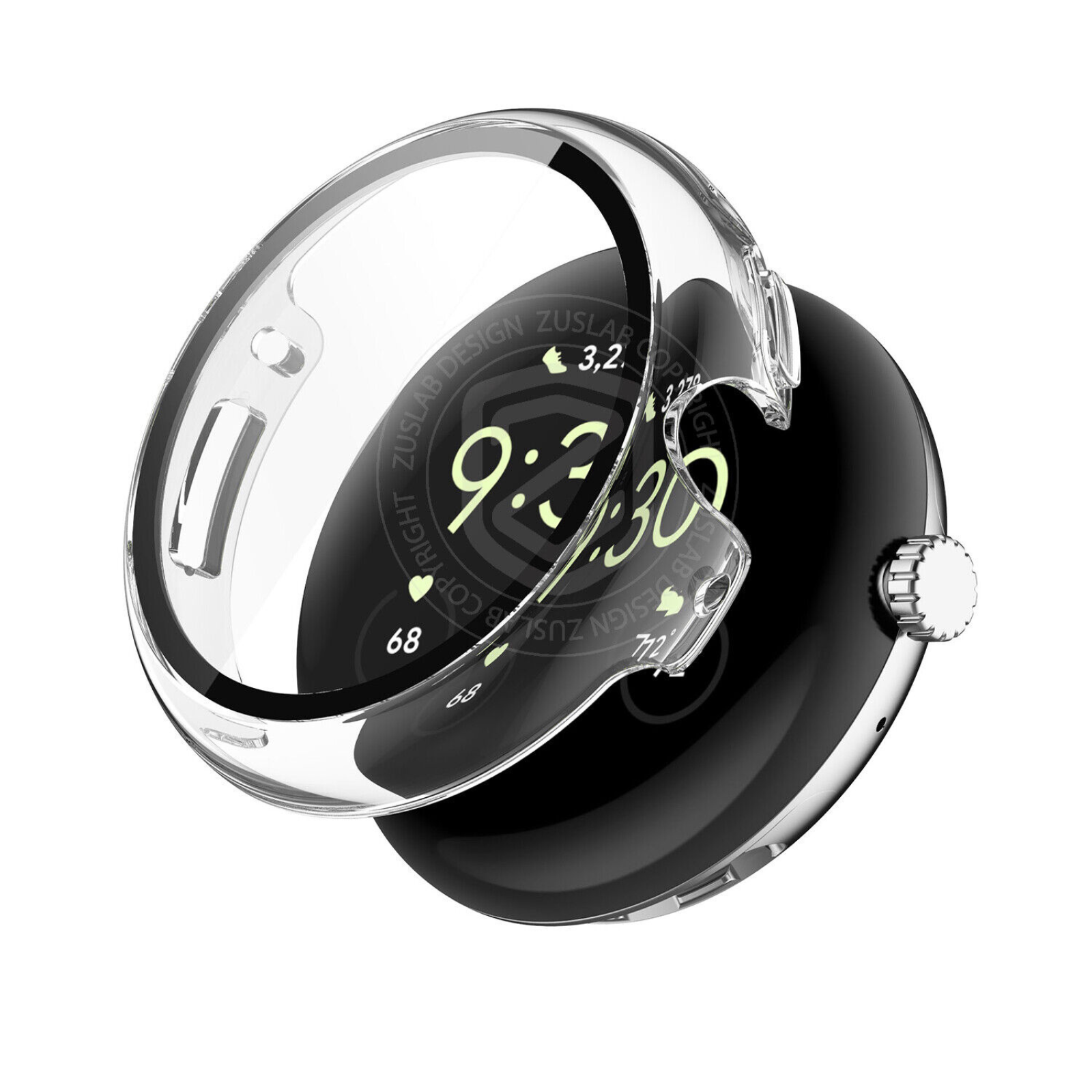 Tempered Glass Case Screen Protector For Google Pixel Watch Zuslab Full Coverage