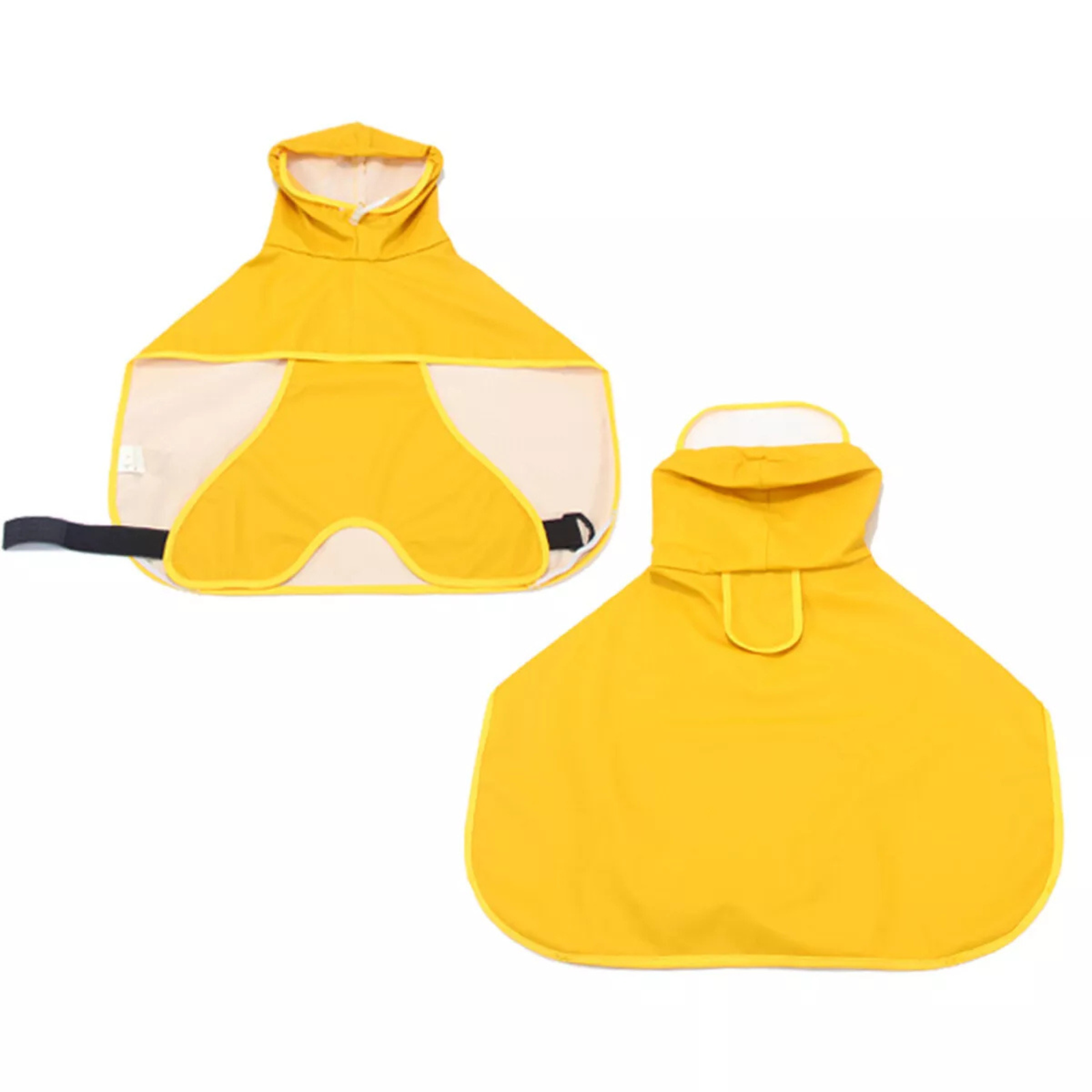 3XL Yellow Dog Raincoat Waterproof Pet Jacket with Hood