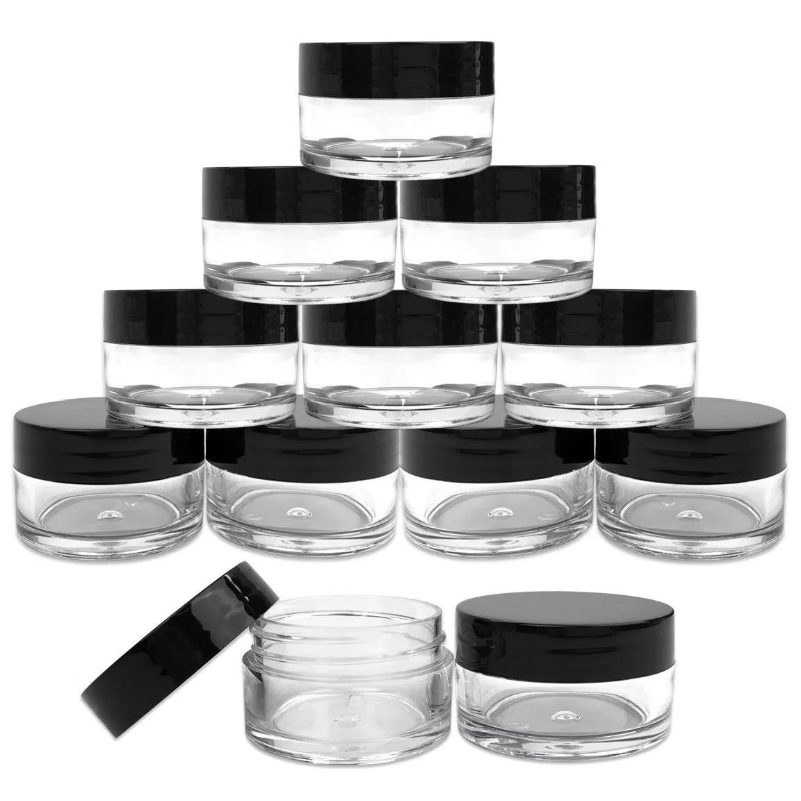 50x 20g/20ml Empty Jar Pot  Face Cream Box Lip Balm Plastic Cosmetic Container