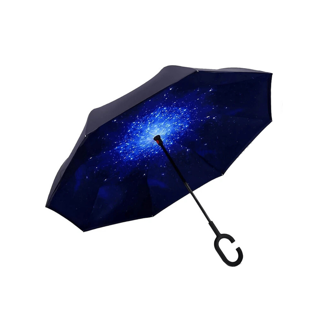 C-Handle Reverse Umbrella Starry Sky Inverted Windproof Folding