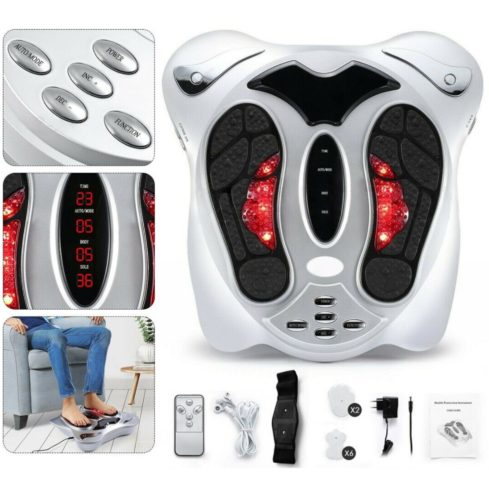 Wave Pulse Massage Machine Electromagnetic Foot Massager Booster