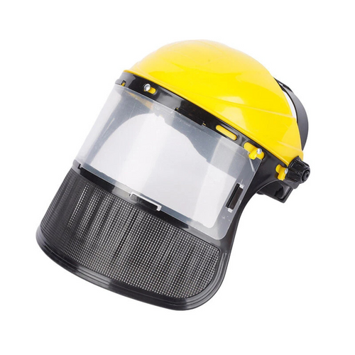 Mowing Face Shield Safety Gear Outdoor Garden Protective Mask Headgear Yellow