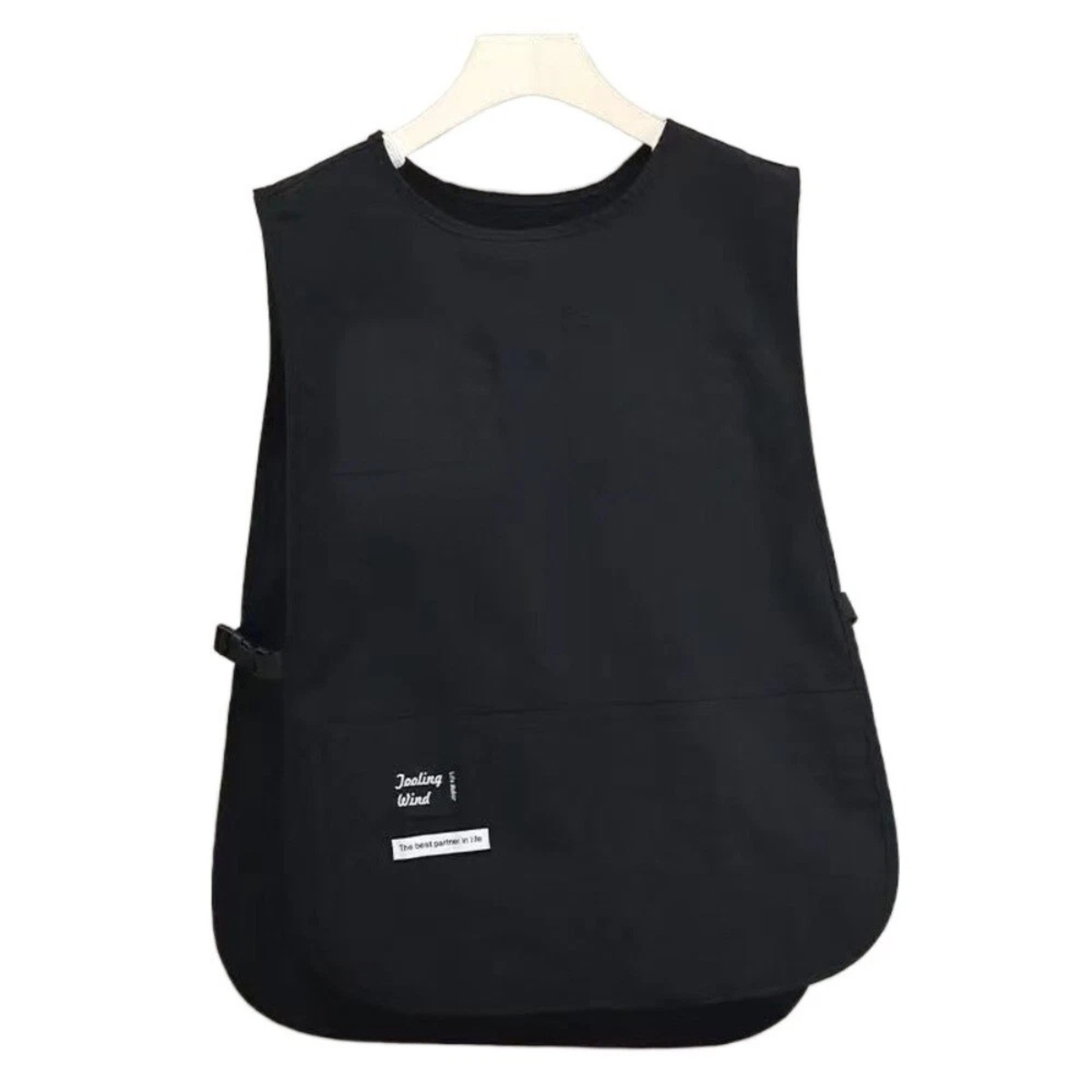 Coffee House Black Apron Breathable Sleeved Uniform Work Wear Protective