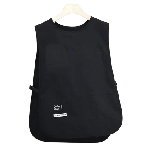 Coffee House Black Apron Breathable Sleeved Uniform Work Wear Protective